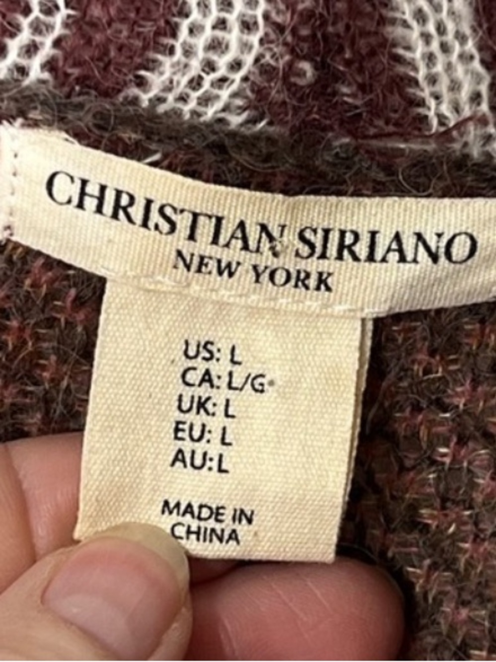 Christian Siriano New York Long Boho Knit Cardigan Duster Size L - Picture 8 of 8